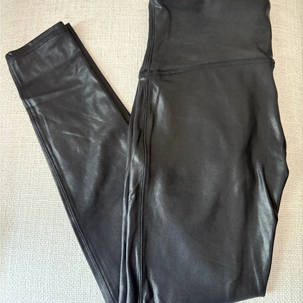 Spanx Black Faux Leather Leggings